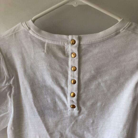 Nation LTD. Women's Top XS Radhika Bold Shoulder Top in Optic White NWT's $143 - Picture 8 of 10